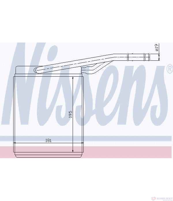 РАДИАТОР ПАРНО FORD TOURNEO CONNECT (2002-) 1.8 TDCi - NISSENS