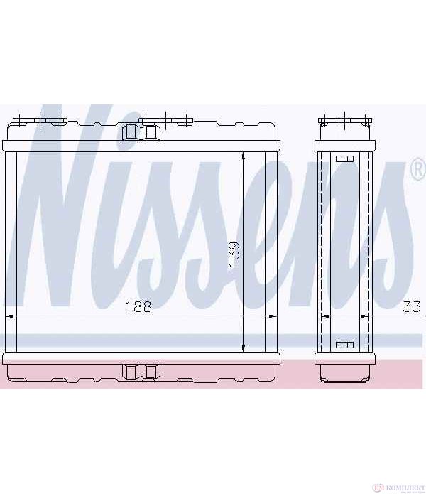 РАДИАТОР ПАРНО NISSAN SUNNY III LIFTBACK (1990-) 2.0 i 16V - NISSENS