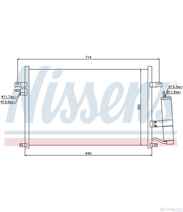 РАДИАТОР КЛИМАТИК CHEVROLET NUBIRA COMBI (2005-) 1.8 - NISSENS