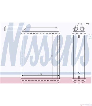 РАДИАТОР ПАРНО FORD FIESTA II (1983-) 1.0 - NISSENS