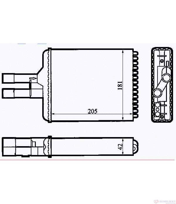 РАДИАТОР ПАРНО VAUXHALL VECTRA (1995-) 1.6 i - NISSENS