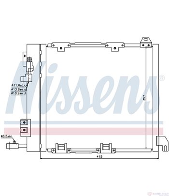 РАДИАТОР КЛИМАТИК OPEL ASTRA G SEDAN (1998-) 1.7 TD - NISSENS