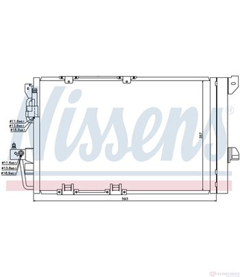 РАДИАТОР КЛИМАТИК OPEL ASTRA G SEDAN (1998-) 2.0 16V - NISSENS