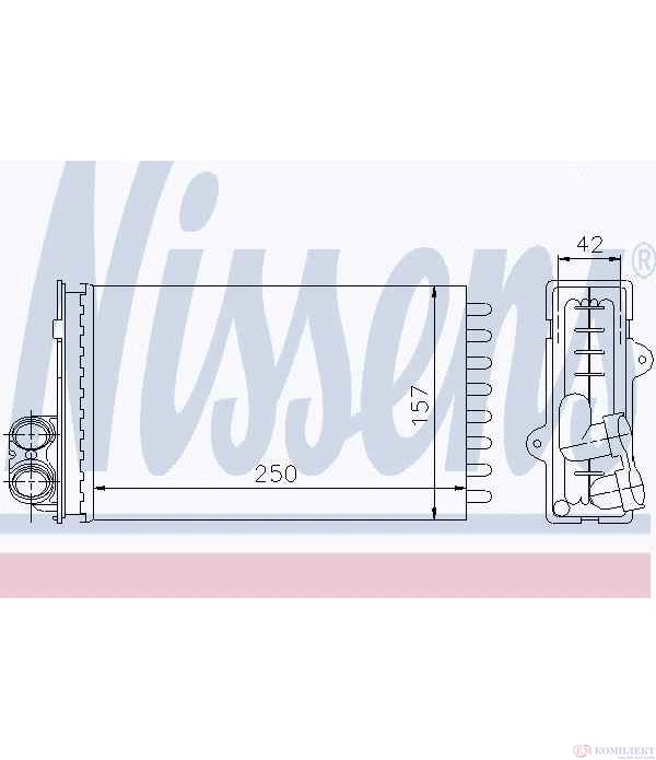 РАДИАТОР ПАРНО PEUGEOT 405 II BREAK (1992-) 1.9 D - NISSENS