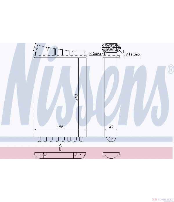 РАДИАТОР ПАРНО VAUXHALL OMEGA (1993-) 2.6 V6 - NISSENS