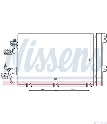 РАДИАТОР КЛИМАТИК VAUXHALL ASTRA TWINTOP MK V (2006-) 1.6 - NISSENS