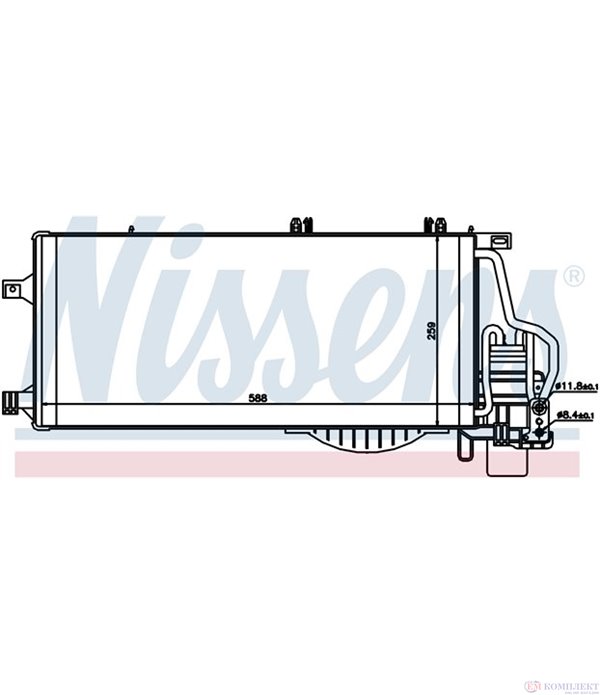 РАДИАТОР КЛИМАТИК VAUXHALL CORSA MK III (2000-) 1.7 CDTI 16V - NISSENS