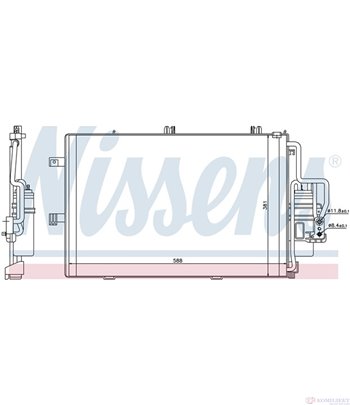 РАДИАТОР КЛИМАТИК VAUXHALL CORSA MK III (2000-) 1.8 16V - NISSENS