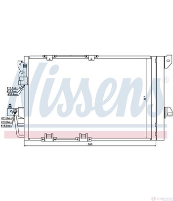 РАДИАТОР КЛИМАТИК VAUXHALL ASTRA MK IV (2000-) 2.0 16V Turbo - NISSENS