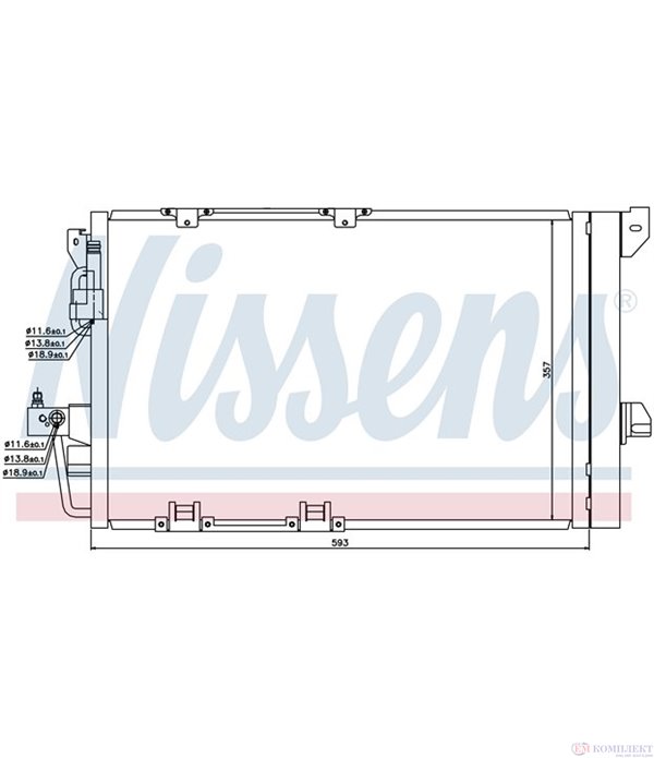 РАДИАТОР КЛИМАТИК OPEL ASTRA G CABRIOLET (2001-) 2.0 OPC - NISSENS