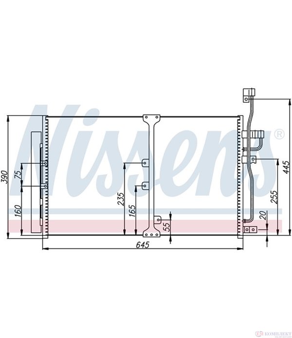 РАДИАТОР КЛИМАТИК CHEVROLET CAPTIVA (2006-) 2.0 D - NISSENS