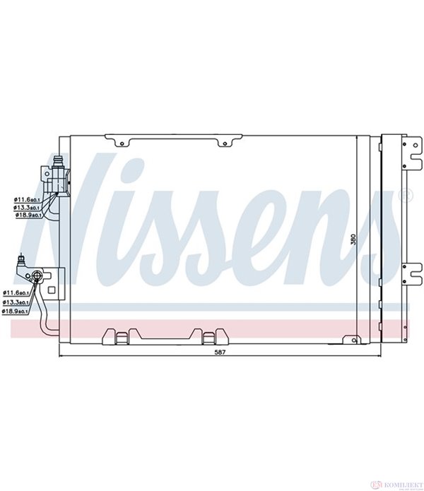 РАДИАТОР КЛИМАТИК OPEL ZAFIRA (2005-) 2.2 - NISSENS