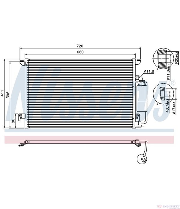 РАДИАТОР КЛИМАТИК SAAB 9-3 (2002-) 2.0 T XWD - NISSENS