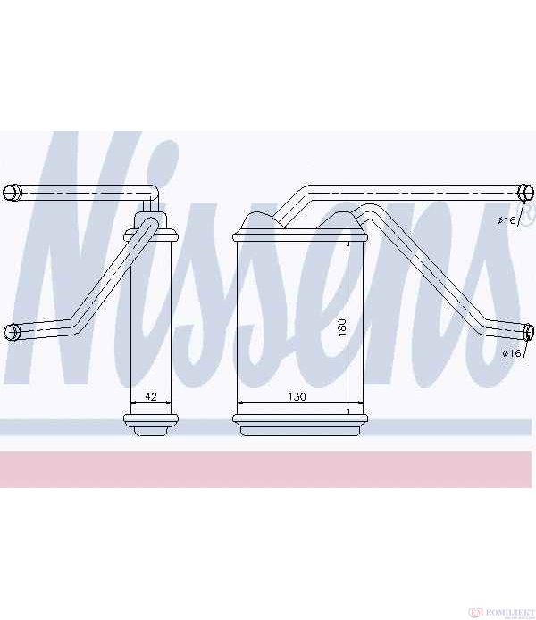 РАДИАТОР ПАРНО DAEWOO ESPERO (1991-) 1.5 - NISSENS