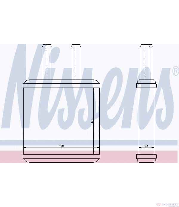 РАДИАТОР ПАРНО KIA PRIDE (1990-) 1.3 i - NISSENS