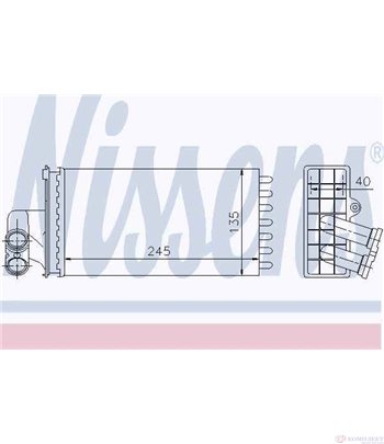 РАДИАТОР ПАРНО CITROEN C4 PICASSO (2007-) 1.6 e-HDi 110 - NISSENS