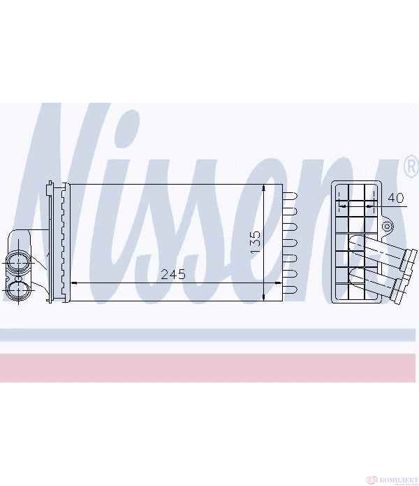 РАДИАТОР ПАРНО CITROEN C4 PICASSO (2007-) 1.6 e-HDi 110 - NISSENS
