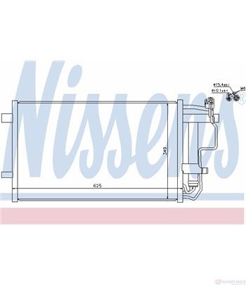 РАДИАТОР КЛИМАТИК MAZDA 3 SEDAN (2009-) 1.6 MZR CD - NISSENS