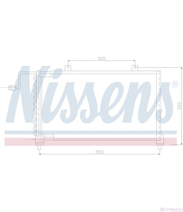 РАДИАТОР КЛИМАТИК MAZDA 626 III STATION WAGON (1987-) 2.0 i 16V - NISSENS