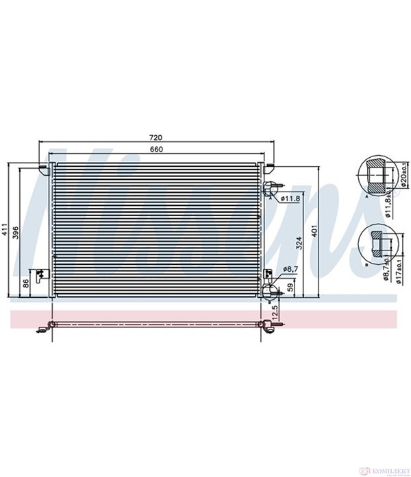 РАДИАТОР КЛИМАТИК OPEL VECTRA C (2002-) 1.9 CDTI - NASHUA