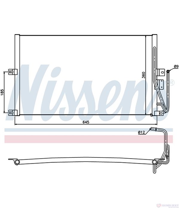 РАДИАТОР КЛИМАТИК OPEL VECTRA B (1995-) 1.8 i 16V - NASHUA