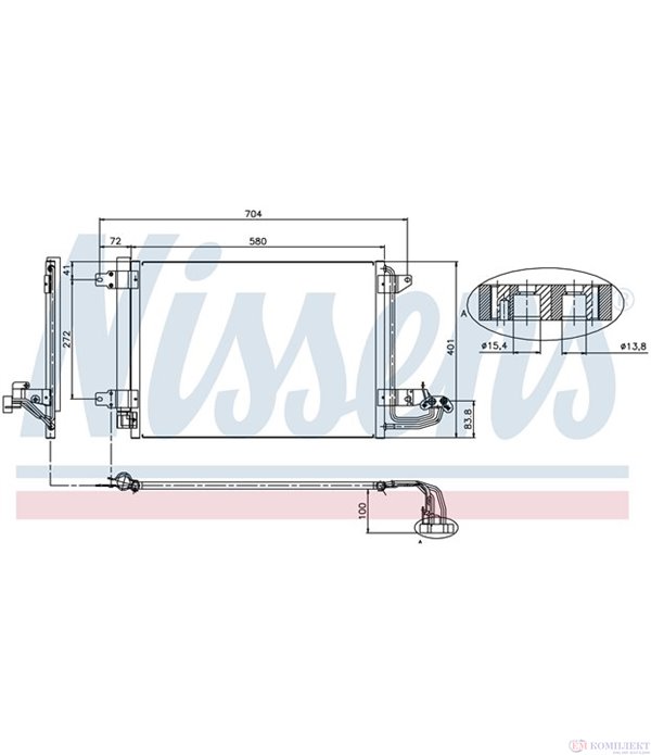 РАДИАТОР КЛИМАТИК VOLKSWAGEN GOLF PLUS (2005-) 2.0 TDI - NASHUA