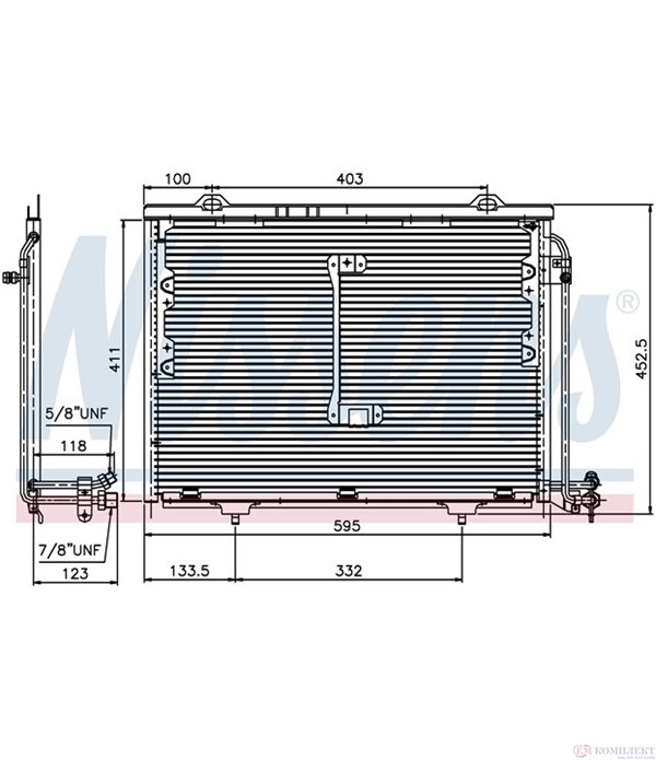РАДИАТОР КЛИМАТИК MERCEDES CLK C208 (1997-) 55 AMG - NASHUA