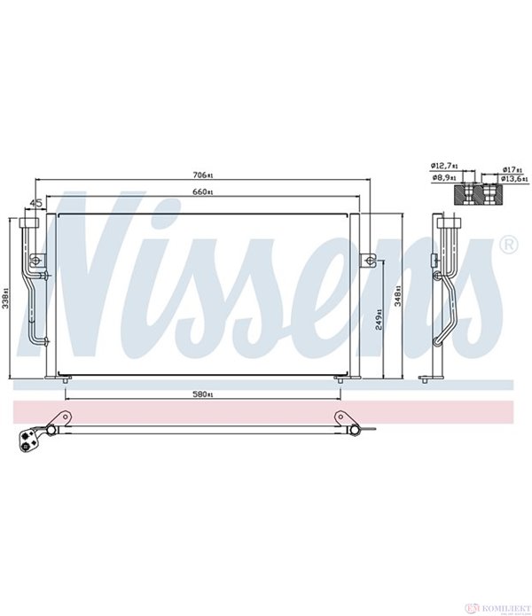РАДИАТОР КЛИМАТИК VOLVO S40 I (1995-) 1.9 DI - NASHUA