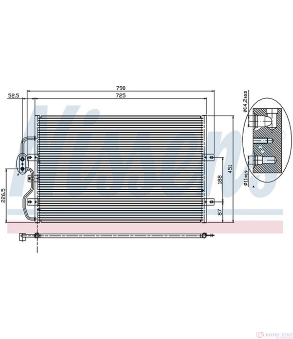 РАДИАТОР КЛИМАТИК PEUGEOT EXPERT (1995-) 1.6 - NASHUA