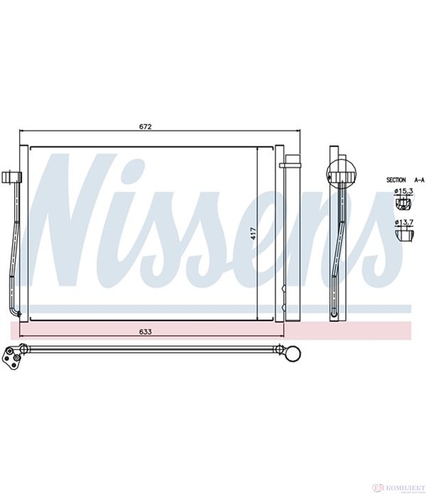 РАДИАТОР КЛИМАТИК BMW 5 SERIES E61 TOURING (2004-) 530i - NASHUA