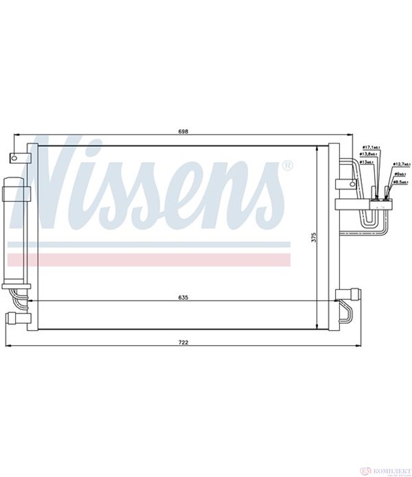 РАДИАТОР КЛИМАТИК KIA SPORTAGE (2004-) 2.0 16V 4WD - NASHUA