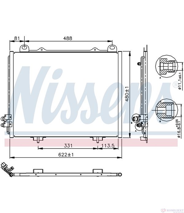 РАДИАТОР КЛИМАТИК MERCEDES E CLASS COMBI S210 (1996-) E 55 T AMG 4-matic - NASHUA