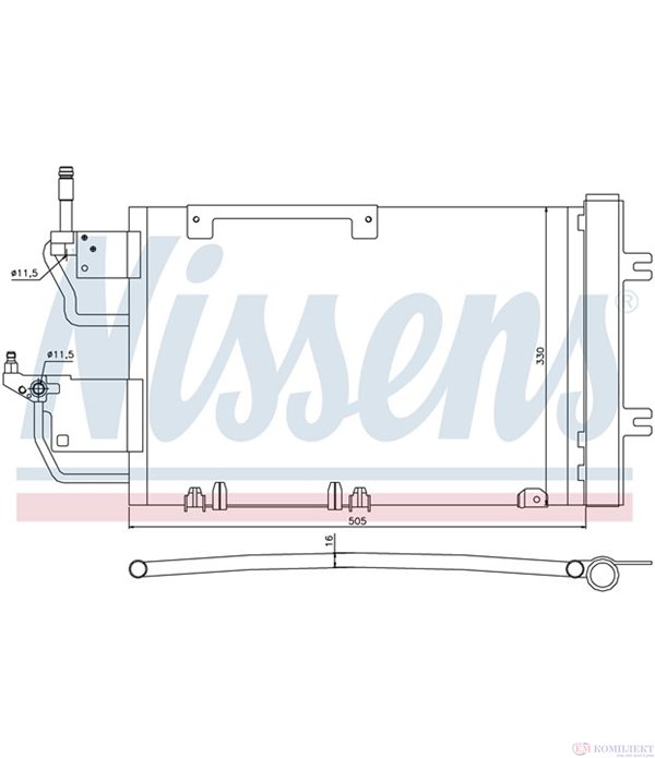 РАДИАТОР КЛИМАТИК OPEL ASTRA H COMBI (2004-) 1.7 CDTI - NASHUA