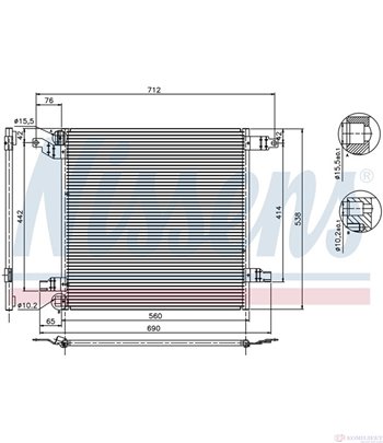 РАДИАТОР КЛИМАТИК MERCEDES M CLASS W163 (1998-) ML 270 CDI - NASHUA