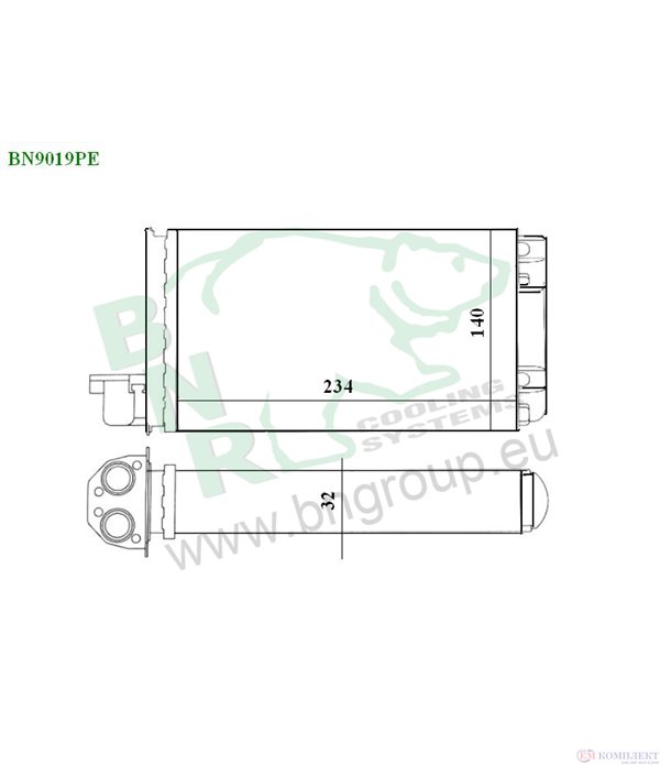 РАДИАТОР ПАРНО PEUGEOT 205 I (1983-) 1.0 - BNR