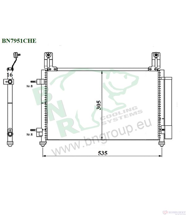 РАДИАТОР КЛИМАТИК CHEVROLET MATIZ (2005-) 1.0 - BNR