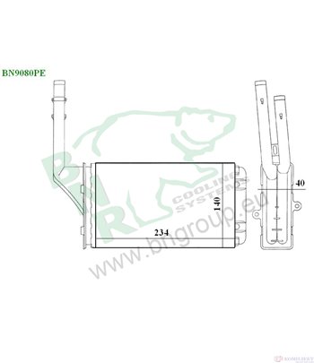 РАДИАТОР ПАРНО PEUGEOT 106 II (1996-) 1.1 i - BNR