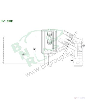 РАДИАТОР ПАРНО NISSAN KUBISTAR (2003-) 1.2 - BNR