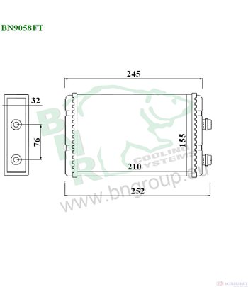 РАДИАТОР ПАРНО FIAT IDEA (2003-) 1.3 JTD - BNR