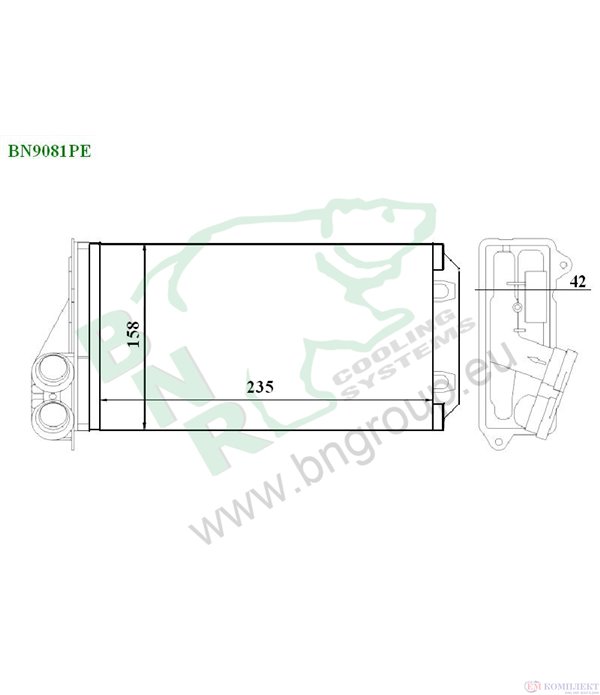 РАДИАТОР ПАРНО CITROEN C3 (2002-) 1.4 i Bivalent - BNR