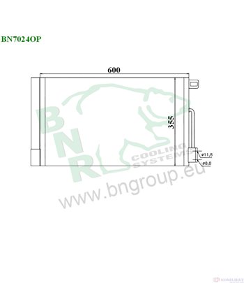 РАДИАТОР КЛИМАТИК FIAT PUNTO GRANDE (2005-) 1.4 Natural Power - BNR