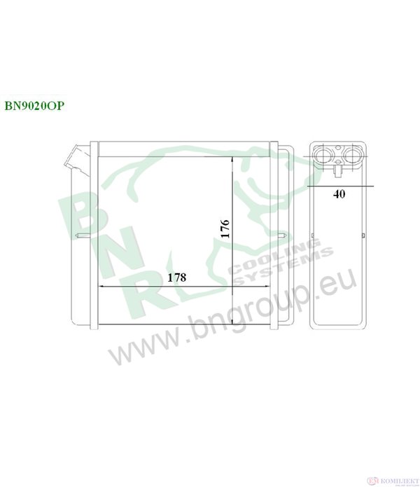 РАДИАТОР ПАРНО VAUXHALL CAVALIER MK III (1988-) 1.4 S - BNR