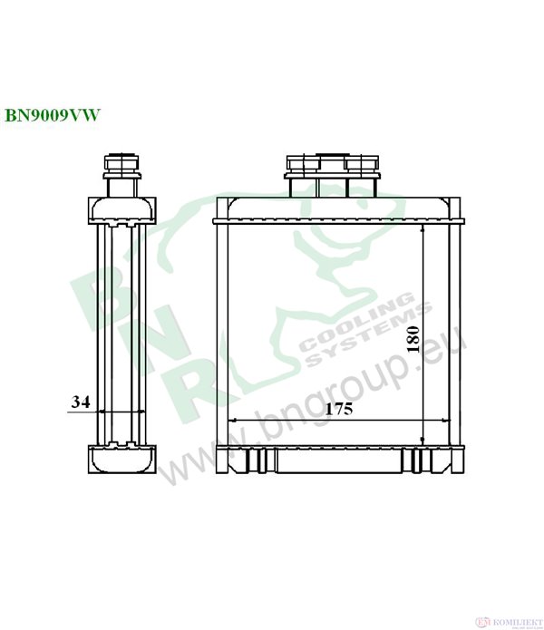 РАДИАТОР ПАРНО VOLKSWAGEN POLO SEDAN (2002-) 1.4 TDI - BNR