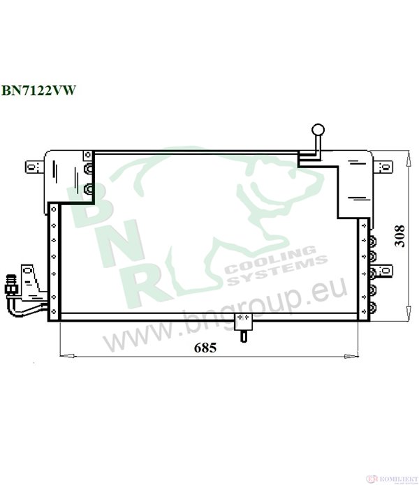 РАДИАТОР КЛИМАТИК VOLKSWAGEN PASSAT (1988-) 1.6 - BNR