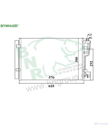 РАДИАТОР КЛИМАТИК HYUNDAI I30 CW COMBI (2008-) 1.6 - BNR