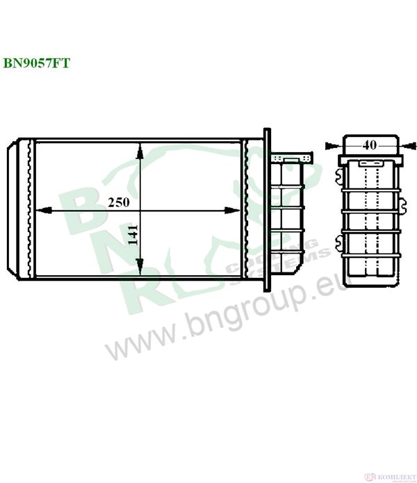 РАДИАТОР ПАРНО FIAT MAREA (1996-) 1.6 100 16V Bipower - BNR