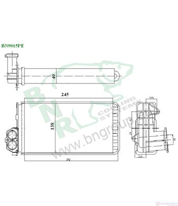 РАДИАТОР ПАРНО PEUGEOT 206 CC (2000-) 1.6 16V - BNR