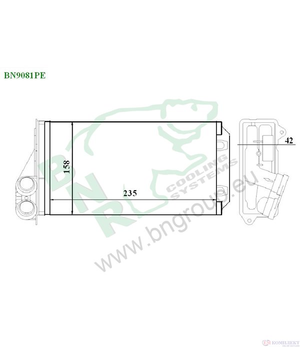 РАДИАТОР ПАРНО PEUGEOT 1007 (2005-) 1.6 16V - BNR
