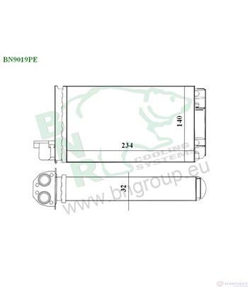 РАДИАТОР ПАРНО PEUGEOT 205 II (1987-) 1.6 GTI - BNR