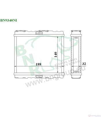 РАДИАТОР ПАРНО NISSAN SUNNY III TRAVELLER (1990-) 1.6 i 16V 4x4 - BNR